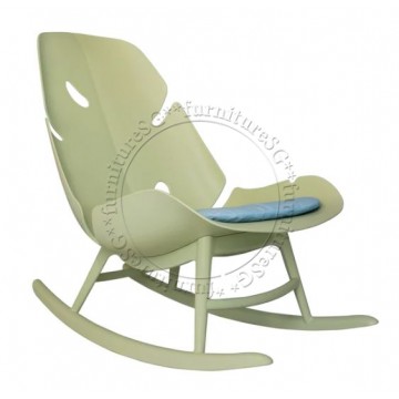 Lagoon - Monstera Outdoor Patio Rocking Chair Green